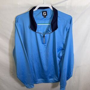 Footjoy Men’s Track Jacket Size XL Blue Zip Collar Golf Athleisure Tennis